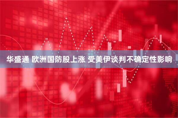 华盛通 欧洲国防股上涨 受美伊谈判不确定性影响