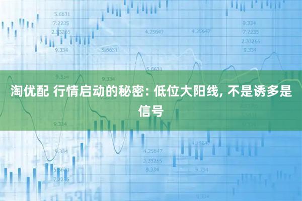 淘优配 行情启动的秘密: 低位大阳线, 不是诱多是信号