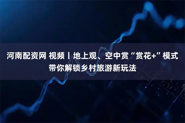河南配资网 视频丨地上观、空中赏“赏花+”模式带你解锁乡村旅游新玩法
