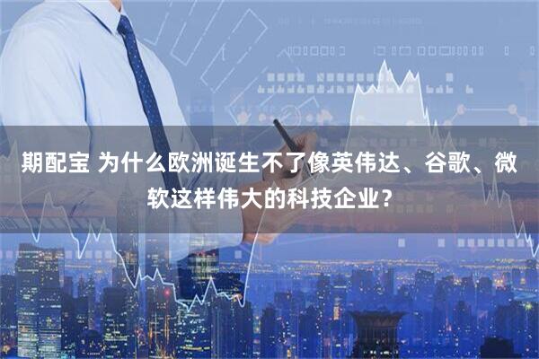 期配宝 为什么欧洲诞生不了像英伟达、谷歌、微软这样伟大的科技企业?