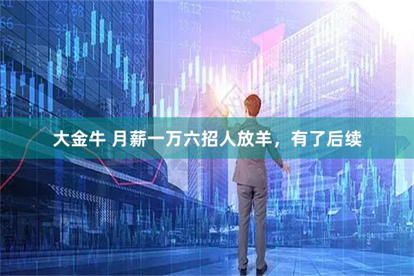 大金牛 月薪一万六招人放羊，有了后续