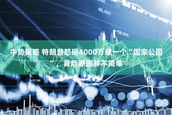 牛势策略 特朗普怒砸4000万建一个“国家公园”，背后原因并不简单