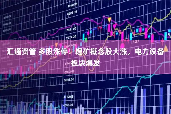 汇通资管 多股涨停！锂矿概念股大涨，电力设备板块爆发