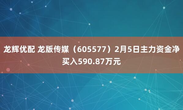 龙辉优配 龙版传媒（605577）2月5日主力资金净买入590.87万元