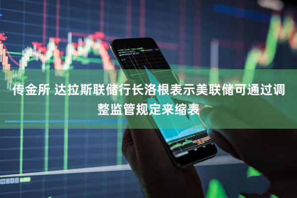 传金所 达拉斯联储行长洛根表示美联储可通过调整监管规定来缩表