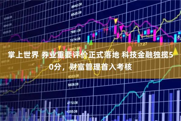 掌上世界 券业重要评价正式落地 科技金融独揽50分，财富管理首入考核